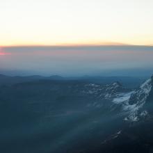 Broken Top and a rising sun