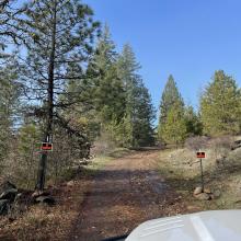 First Set of New No Trespassing Signs 1,500 Feet Past Main Gate