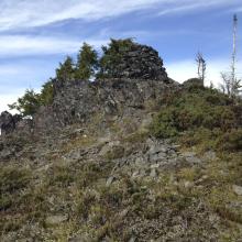 View of Schreiner summit and cairn