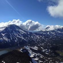 Souh Sister and Green Lakes from summit