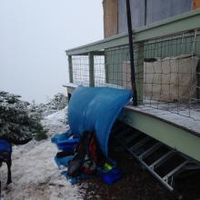 Coffin Mountain QTH, nice and cozy...NOT!