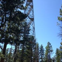 Trout Creek Butte summit with fire tower