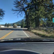 Turnoff to Gardner Ridge Road