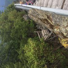 Climbing aids to get to the lookout