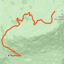A Strava plot of my route down from the summit, 6.3km starting at photo 4