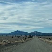 View of Frederick Butte heading south from Hwy 20...