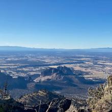 View looking south from summit at Smith Rock SP