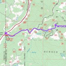 Hiking route from campground.