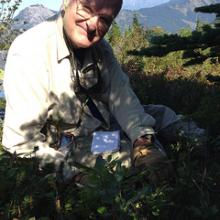 N7RR at the paddles on Cowap Peak