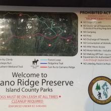 Information board at trail entrance
