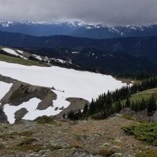 From summit, looking back at trail