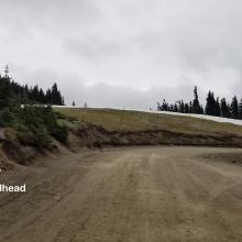 Trailhead is on left, approx 5.5 miles after turning on Obstruction Point Rd