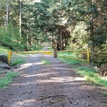 After .3 miles on Heimer Rd (the gravel part), you'll arrive at gate.  Limited p