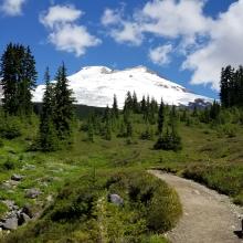 View of Bake on the way up trail