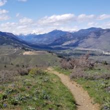 On way back, looking toward Methow Valley and Sun Mountain Lodge