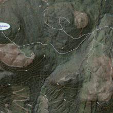 Map with parking and summit locations