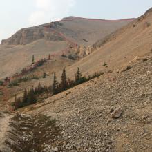 Scramble Route from Petty/Crown Cr Pass