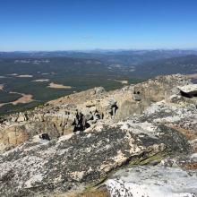 View north from summit toward Wise River AP wilderness in background