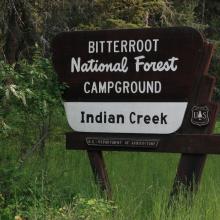 Indian Creek Primitive Campground, Vault Toilet.  