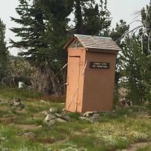 Cabled Outhouse for strong winds and deep snows