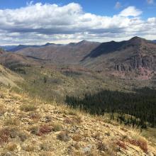 View east from summit